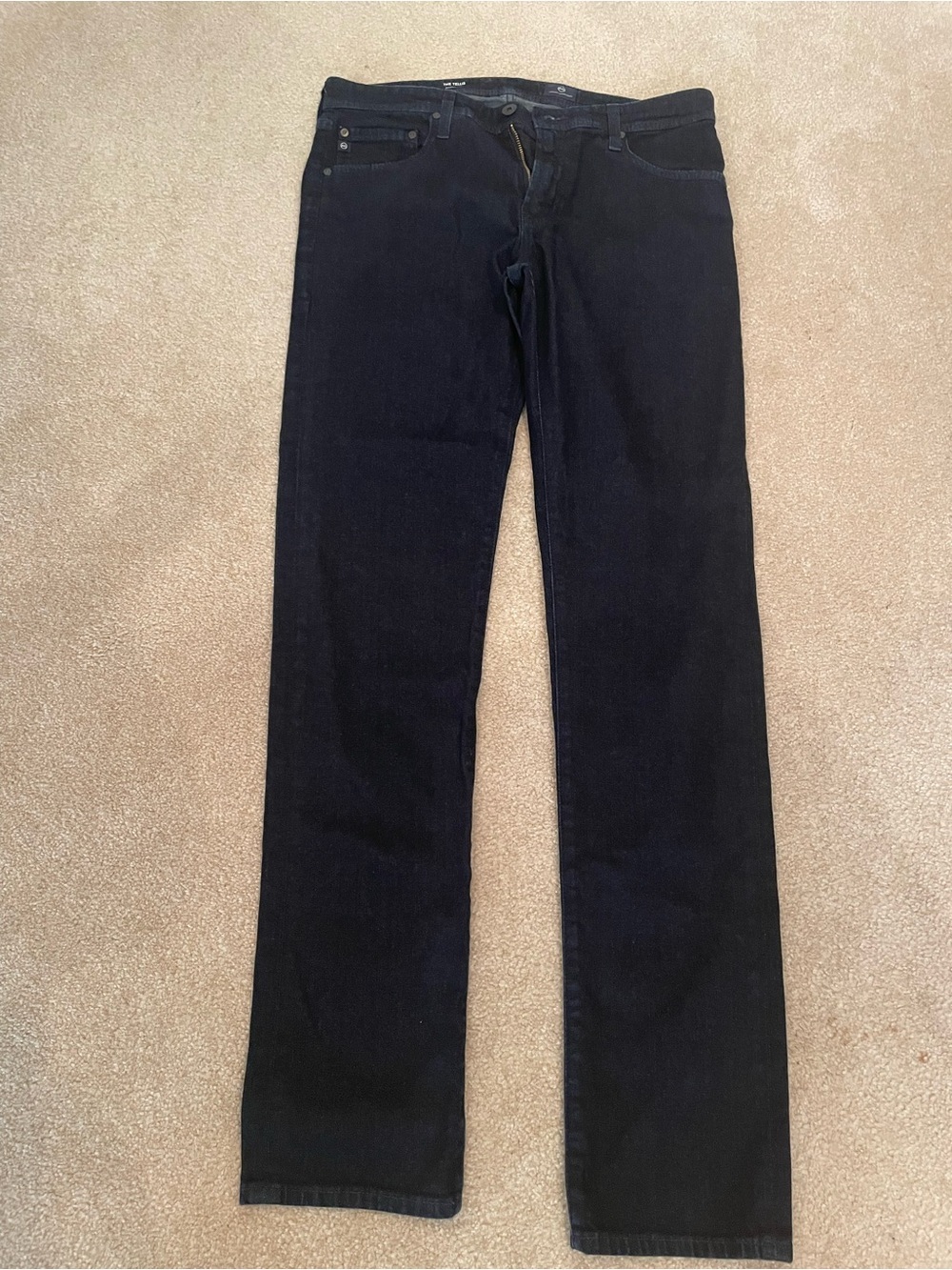AG Adriano Goldschmied Tellis Jeans Men’s 34x34 Dark Wash Straight Deni